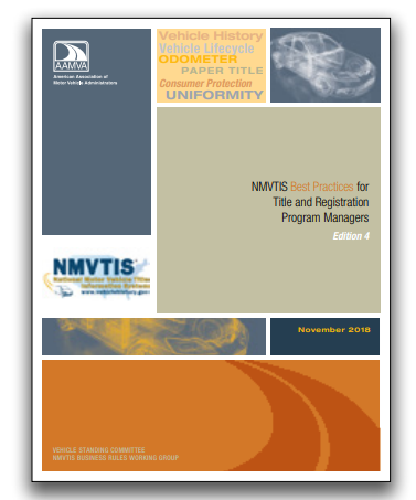 NMVTIS Best Practices for Title and Registration Program Managers - Edition 4