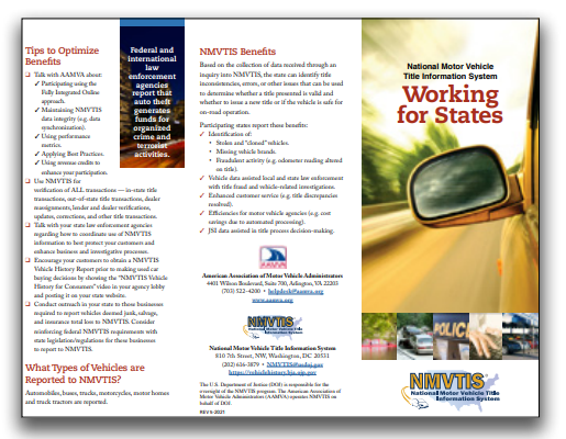 NMVTIS: Working for States